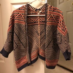 Moth Anthropologie open front cropped cardigan S/P